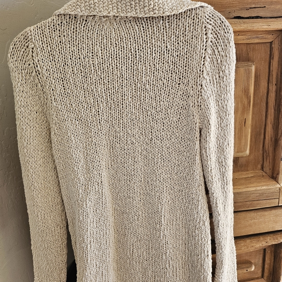 Maurices Size S Cozy Beige Chunky Cable Knit Cardigan Sweater - Picture 2 of 5